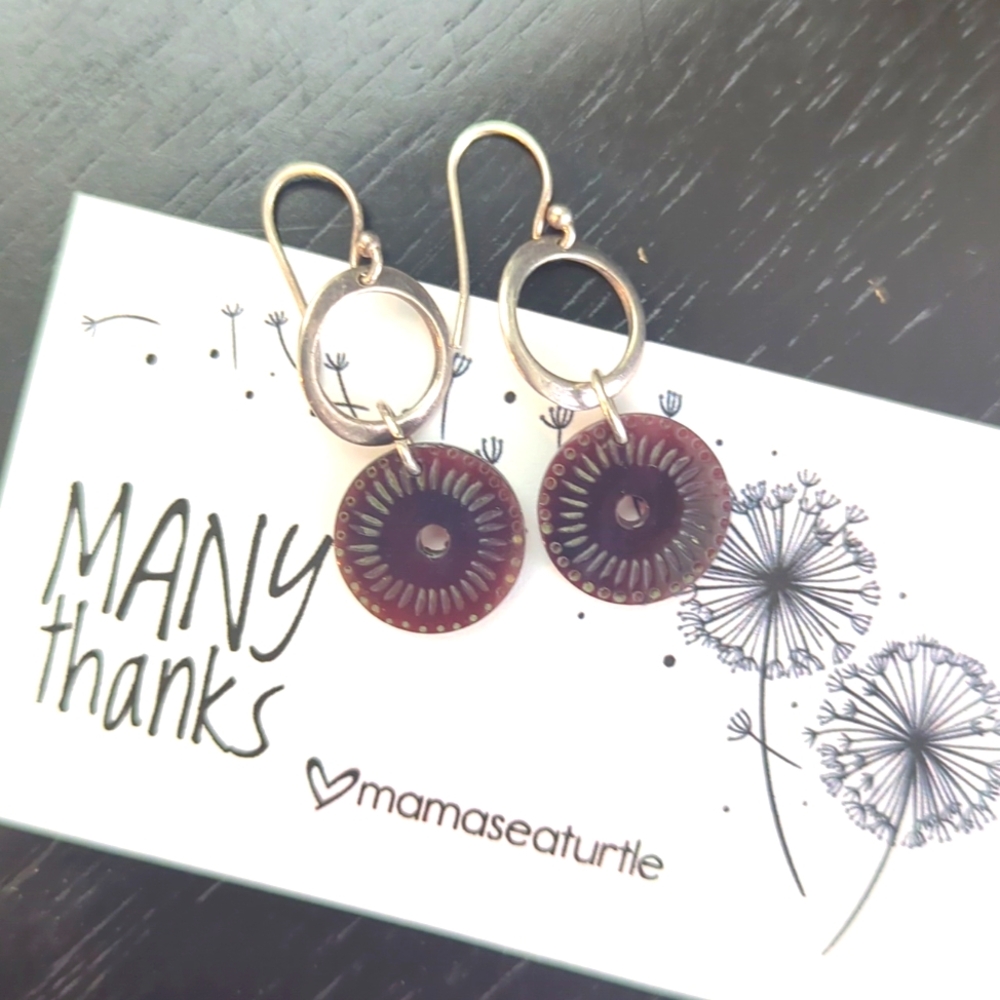 Silpada sterling pen shell earrings